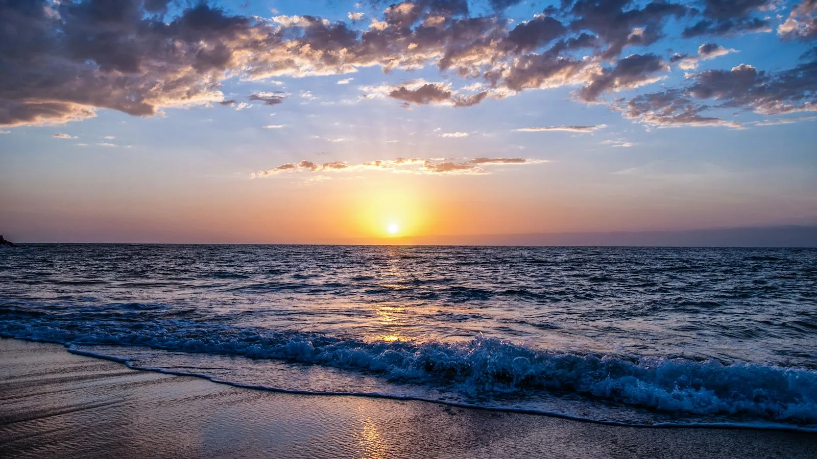 Sunset over the Mediterranean sea